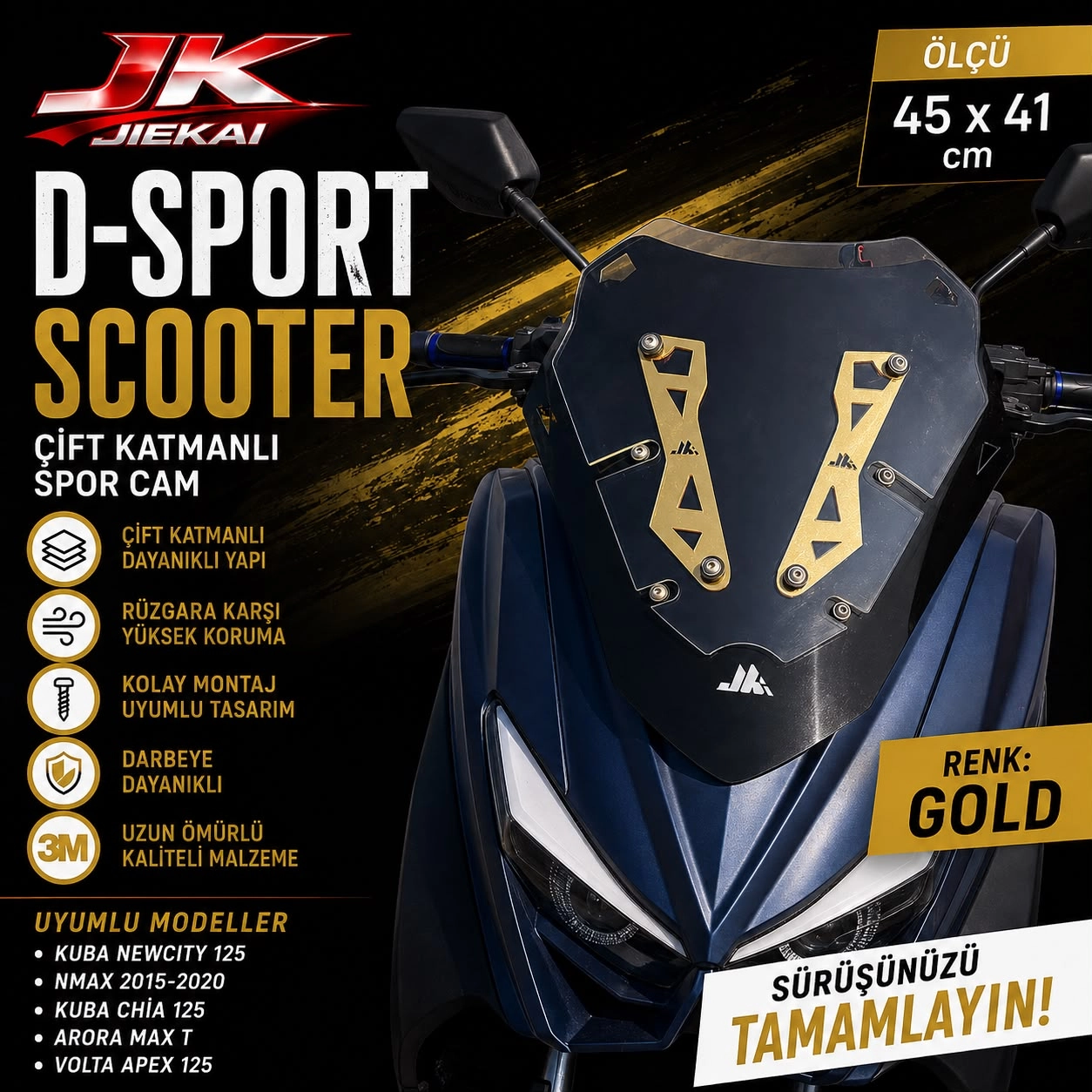 ARORA MAX-T - D-Sport SCOOTER ÖN CAM SPOR CAM (GOLD)