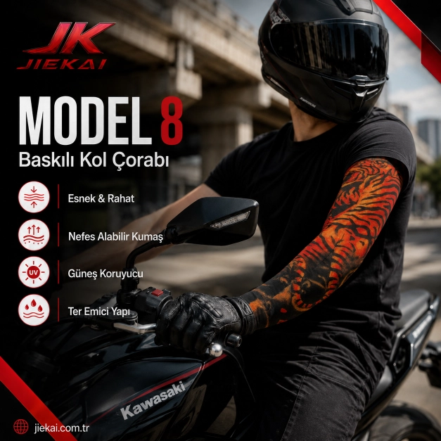 JİEKAİ MOTORCU KOL ÇORABI MODEL - 8