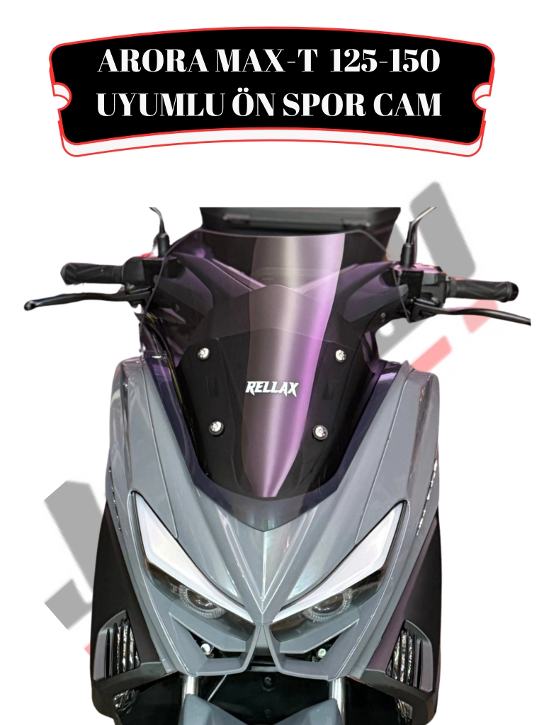 ARORA MAX-T 125-150 UYUMLU ÖN SPOR CAM FÜME (GENİŞLİK: 41 CM YÜKSEKLİK: 44 CM KALINLIK: 4 MM