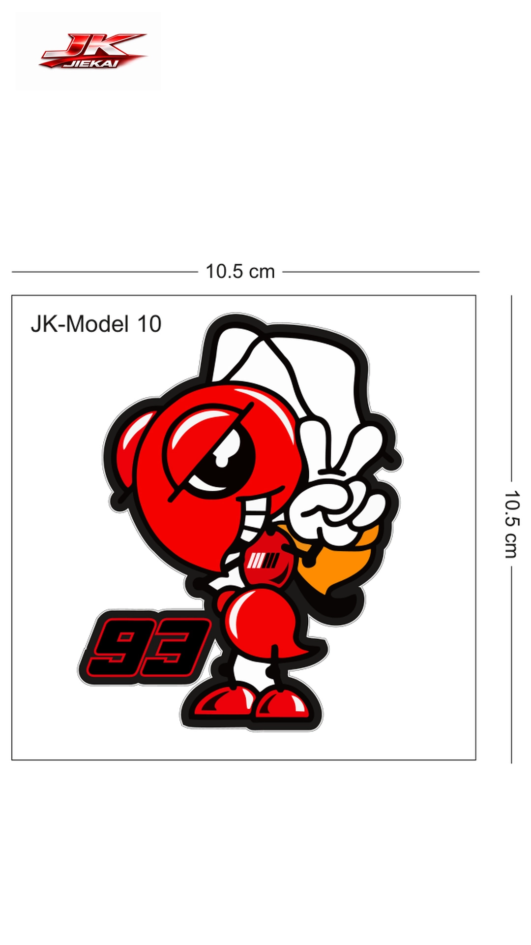 JK JİEKAİ MOTOSİKLET KASK AKSESUARI STİCKER MODEL 10