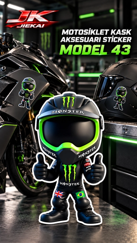 JK JİEKAİ MOTOSİKLET KASK AKSESUARI STİCKER MODEL 43