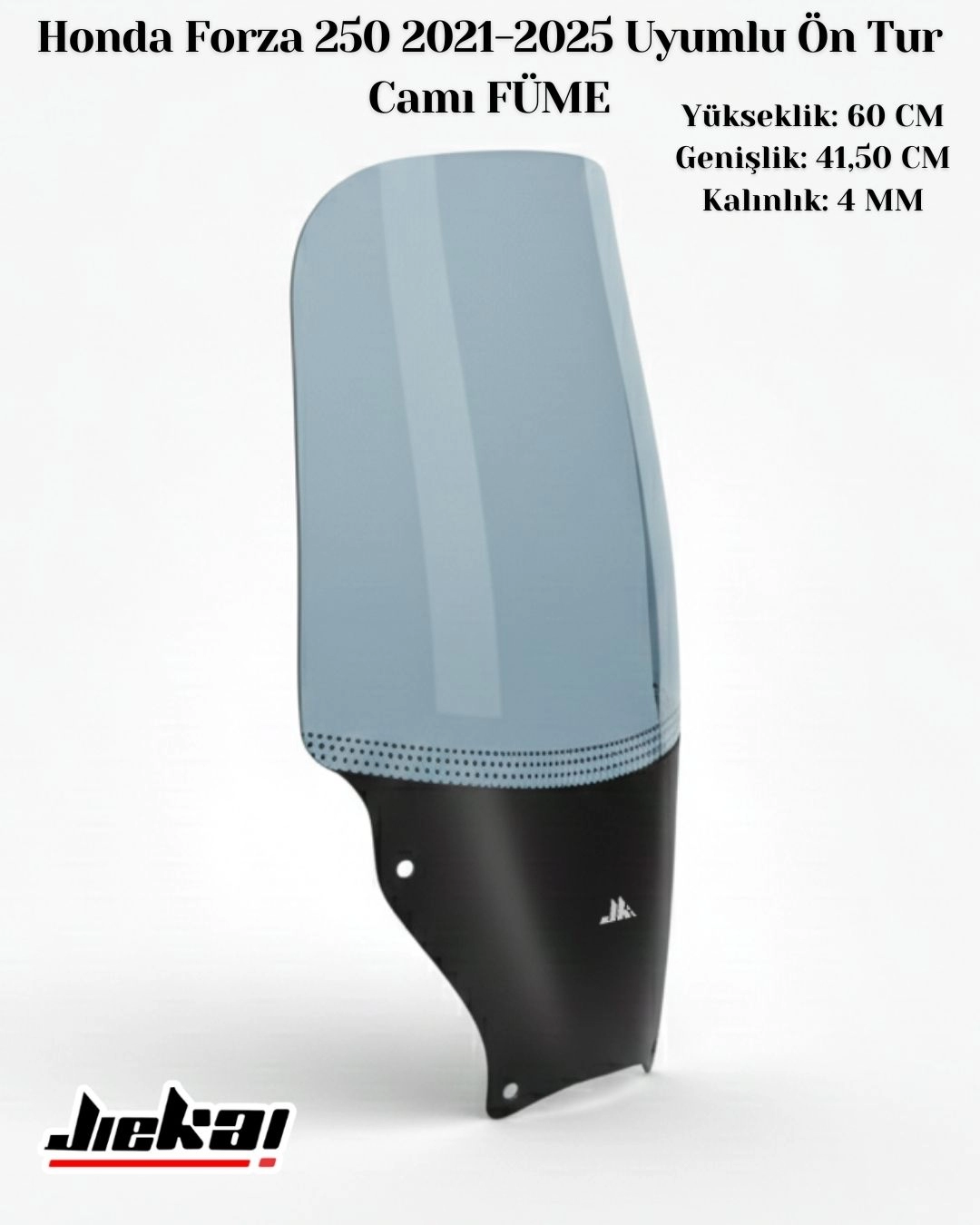 JİEKAİ Honda Forza 250 2021-2025 Uyumlu Ön Tur Camı Füme