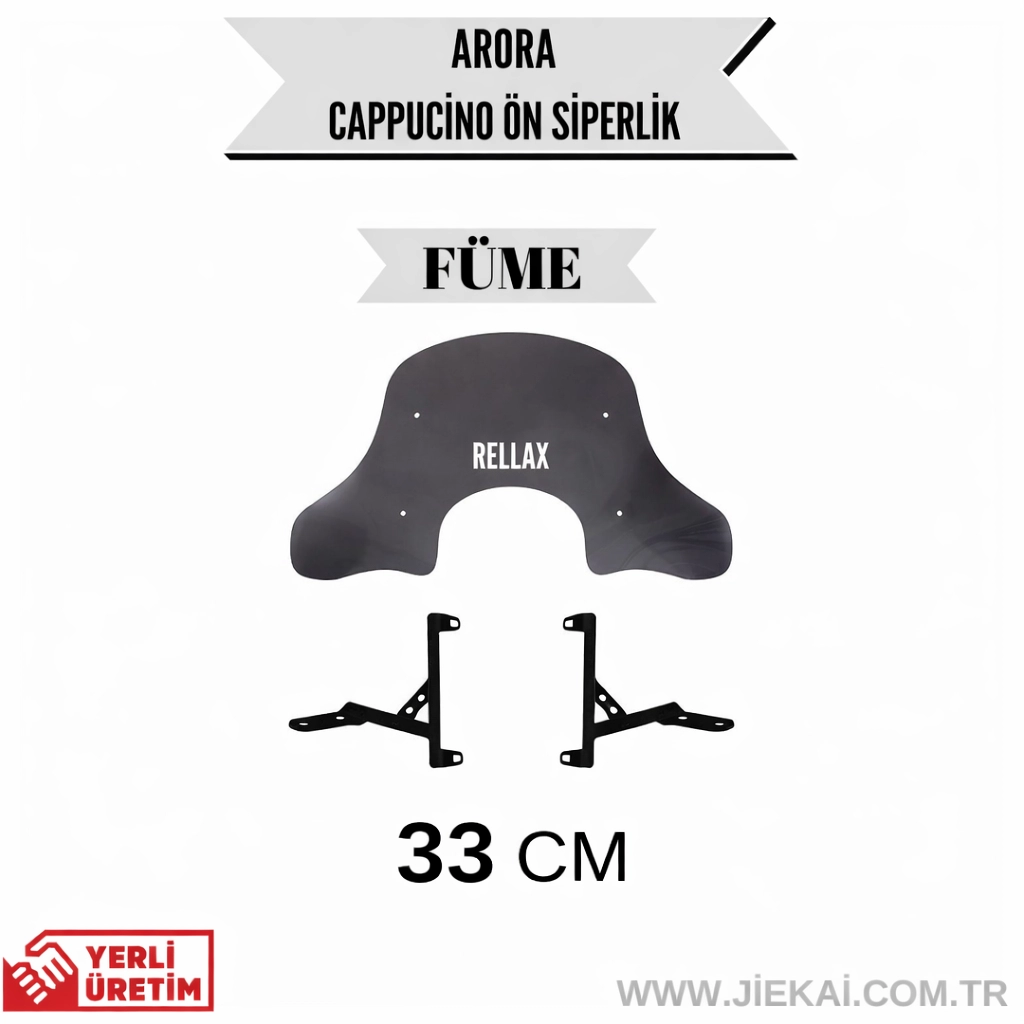 RELLAX Arora Cappucino 33 CM 50/125 2019-2025 UYUMLU ÖN CAM FÜME
