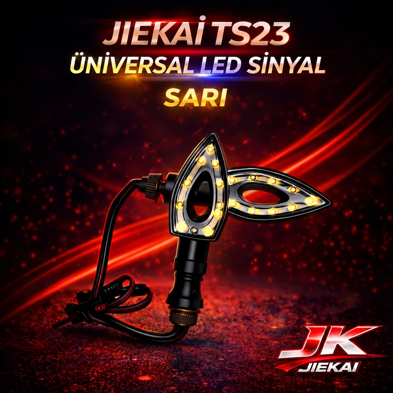JİEKAİ TS23 ÜNİVERSAL LED SİNYAL MOTOSİKLET *SARI*