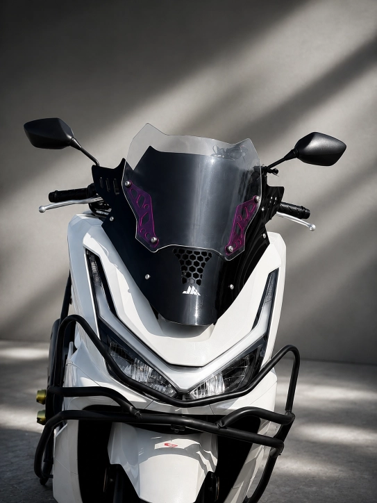 JK JİEKAİ Honda PCX 2025-2026 *T*-Sport Ön Cam - PETEKLİ MODEL (MOR)